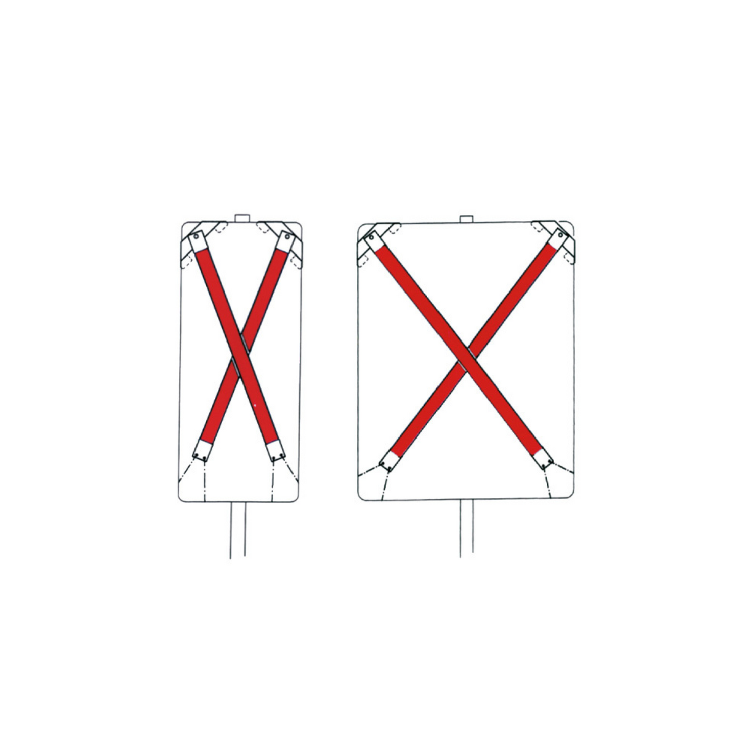 Mobile Auskreuzvorrichtung Typ 3 – für Verkehrszeichen nach VZ 500 und Wegweiser