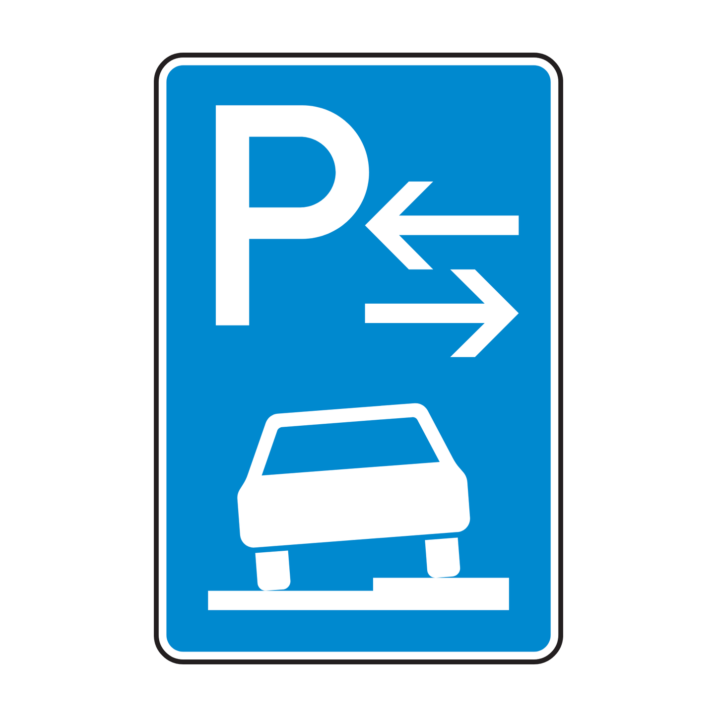 Verkehrszeichen "Parken auf Gehwegen" - VZ 315-58