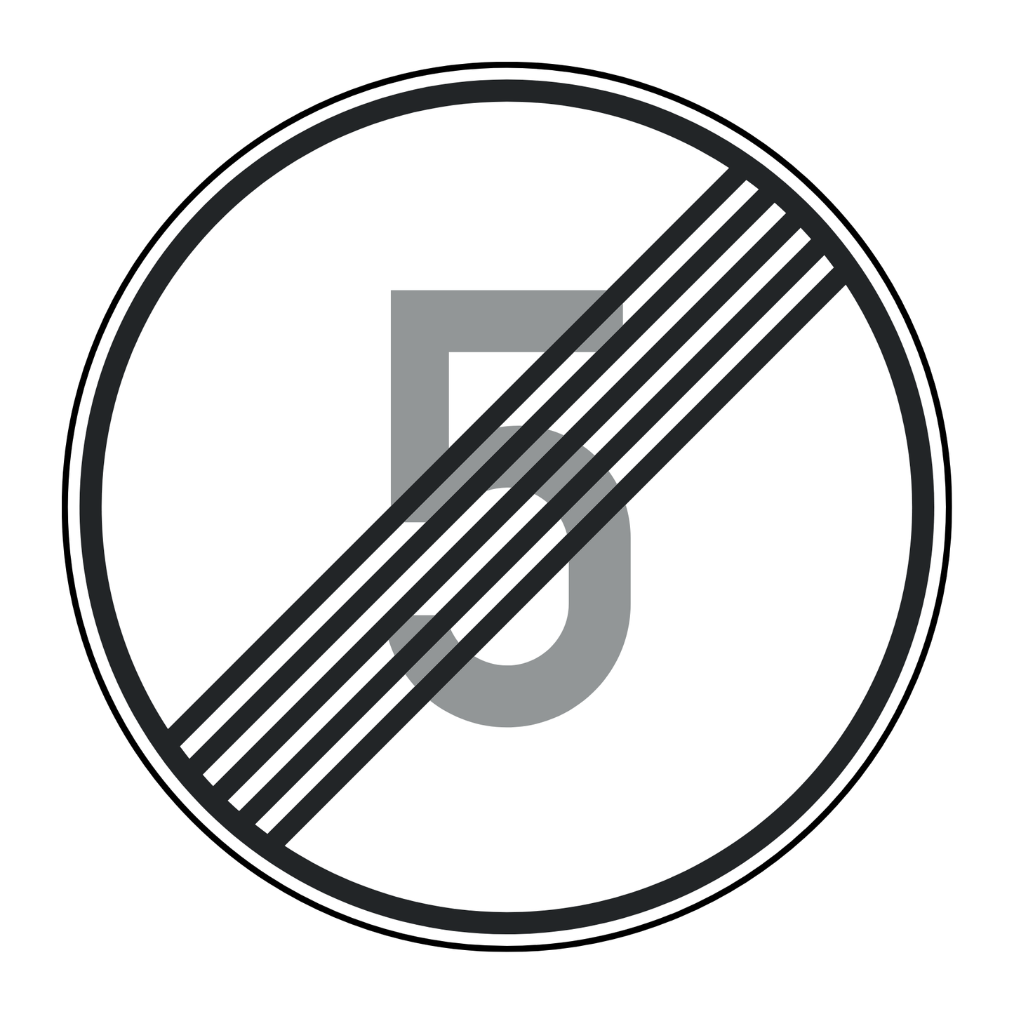 Verkehrszeichen "Ende der zulässigen Höchstgeschwindigkeit 5 km/h" - VZ 278-5