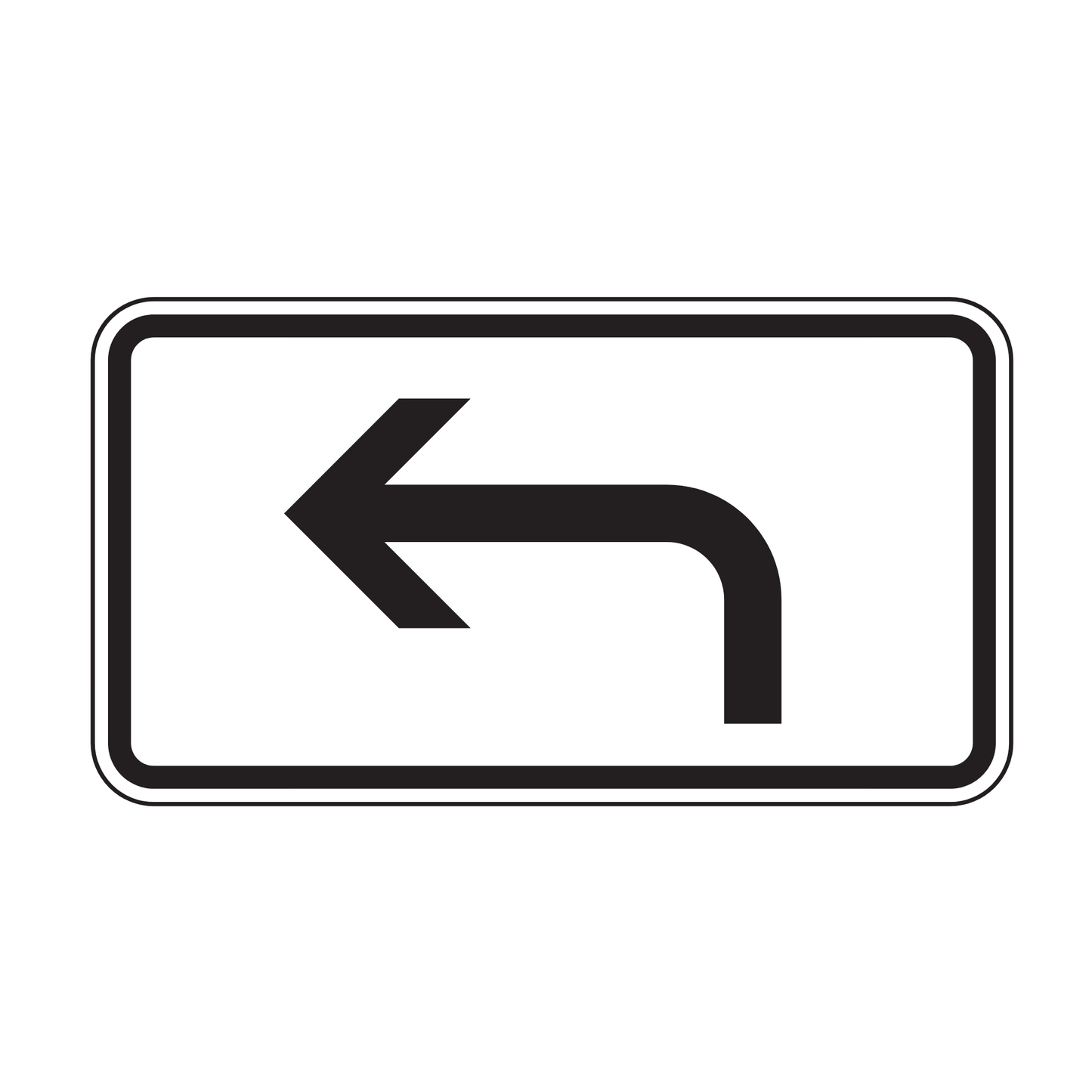 Verkehrszeichen "Richtung der Gefahrenstelle, linksweisend" – VZ 1000-11