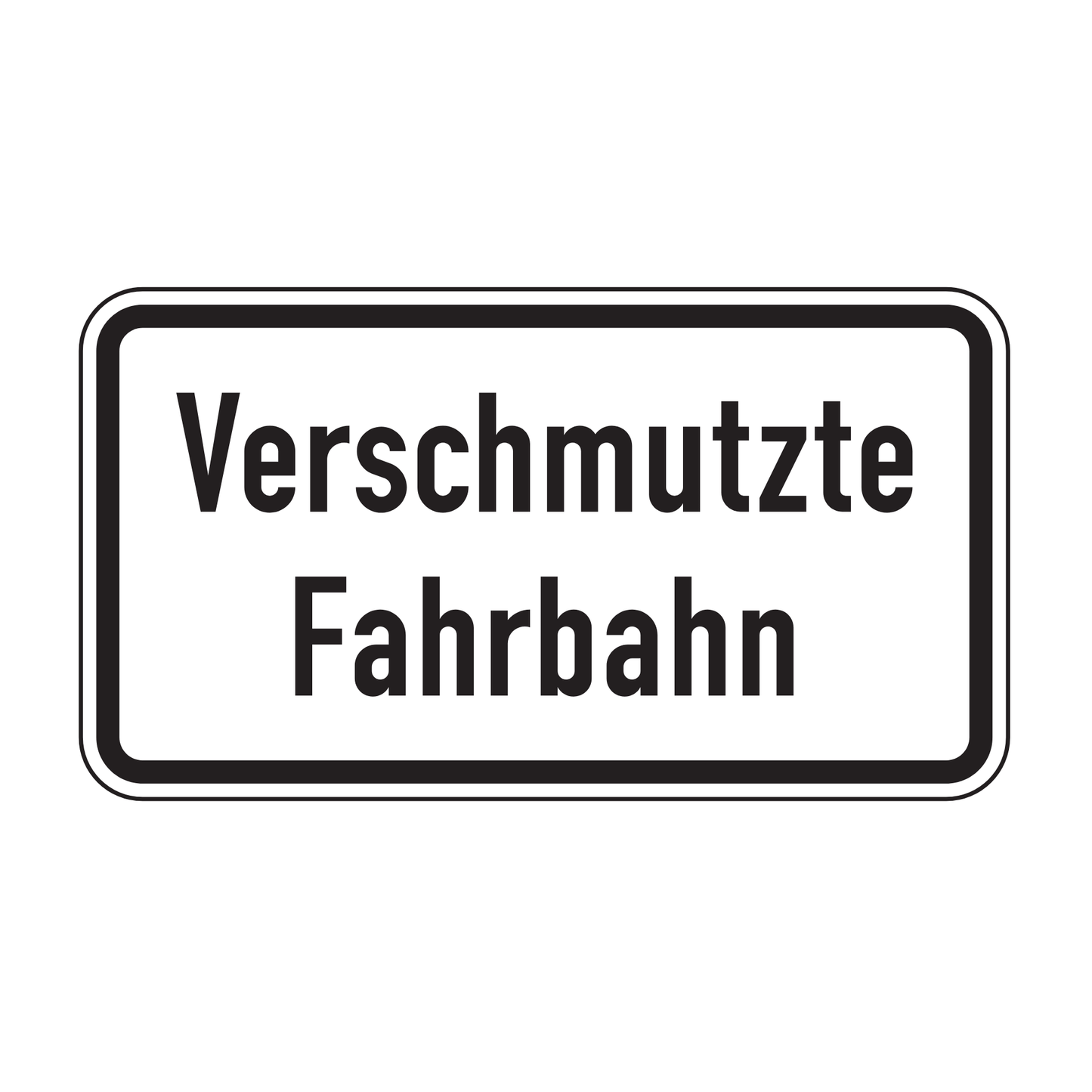 Verkehrszeichen "Verschmutzte Fahrbahn" – VZ 1007-35