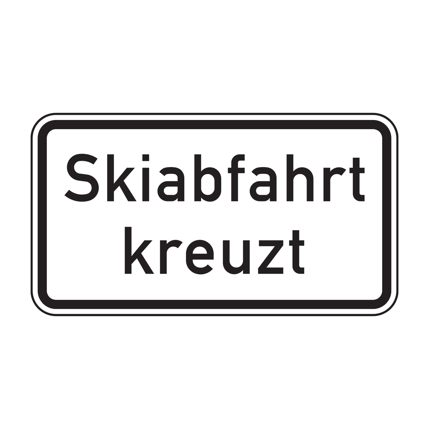 Verkehrszeichen "Skiabfahrt kreuzt" – VZ 1007-55