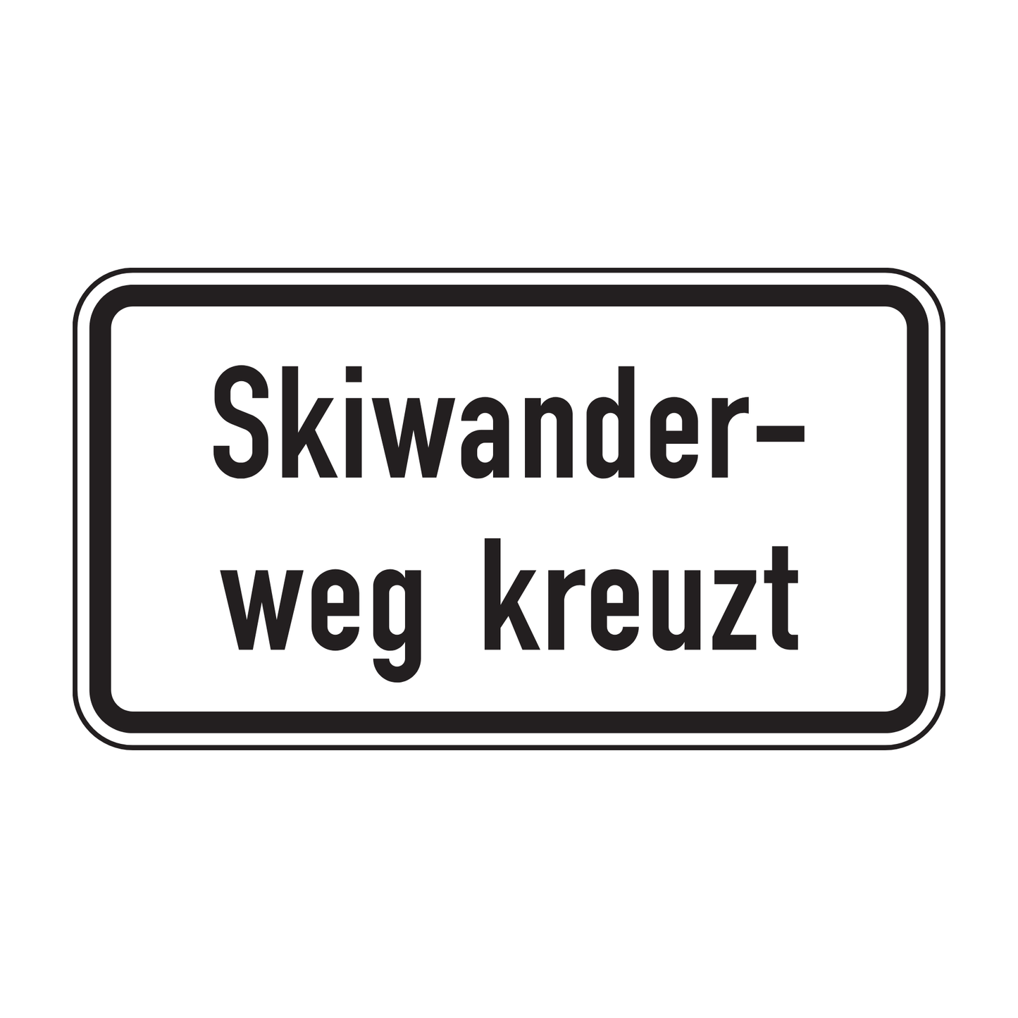 Verkehrszeichen "Skiwanderweg kreuzt" – VZ 1007-56
