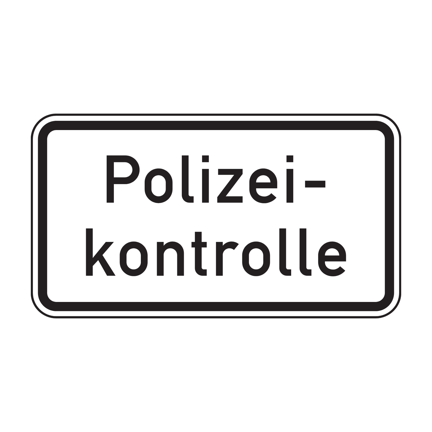 Verkehrszeichen "Polizeikontrolle" – VZ 1007-58