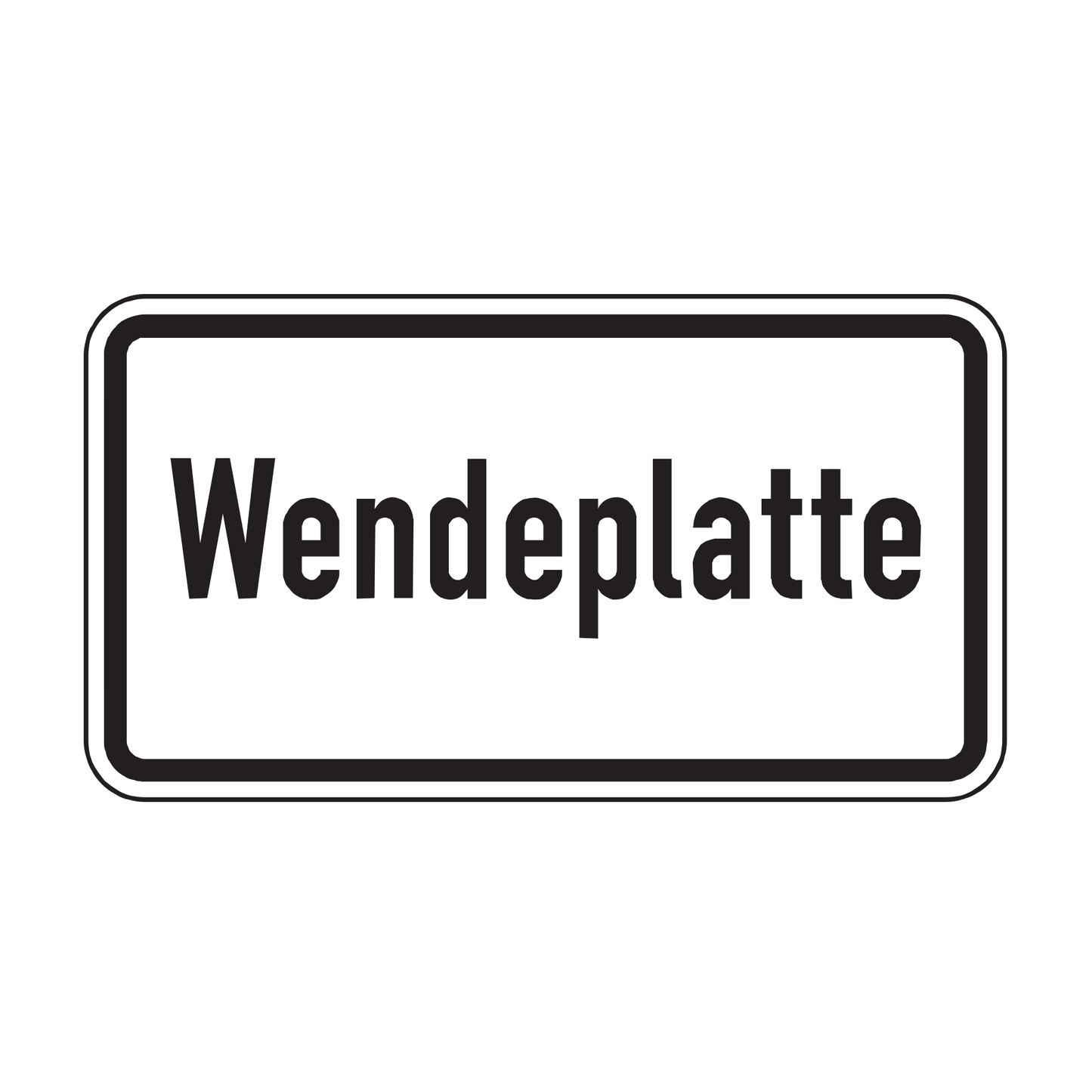 Verkehrszeichen "Wendeplatte" – VZ 2421