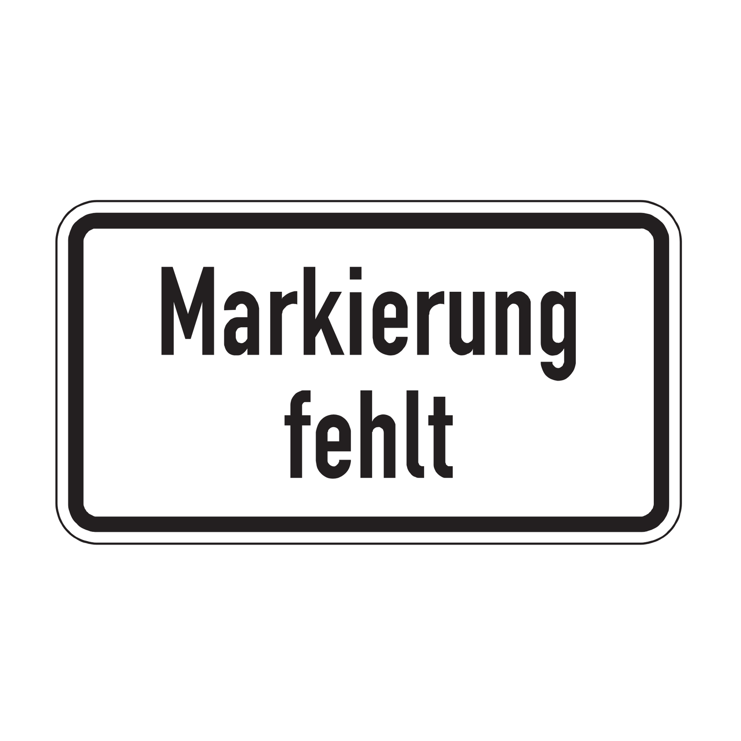 Verkehrszeichen "Markierung fehlt" – VZ 2113