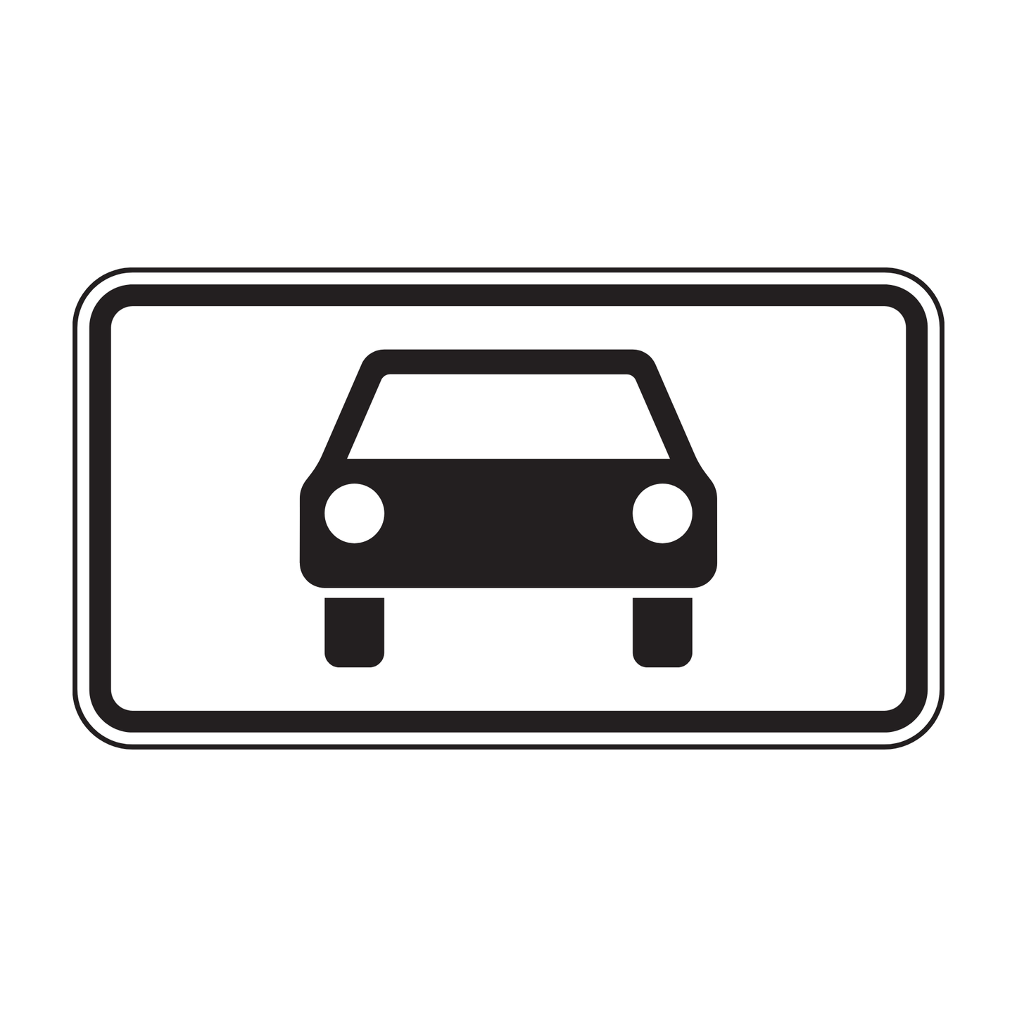 Verkehrszeichen "Kraftwagen und sonstige mehrspurige Fahrzeuge" – VZ 1010-50