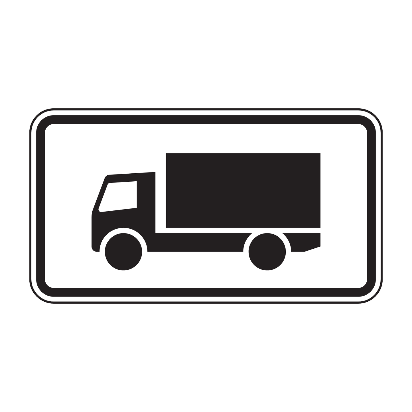 Verkehrszeichen "KFZ mit einer zulässigen Gesamtmasse über 3,5t, einschließlich ihrer Anhänger und Zugmaschinen, ausgenommen Pkw und Kraftomnibusse" – VZ 1010-51