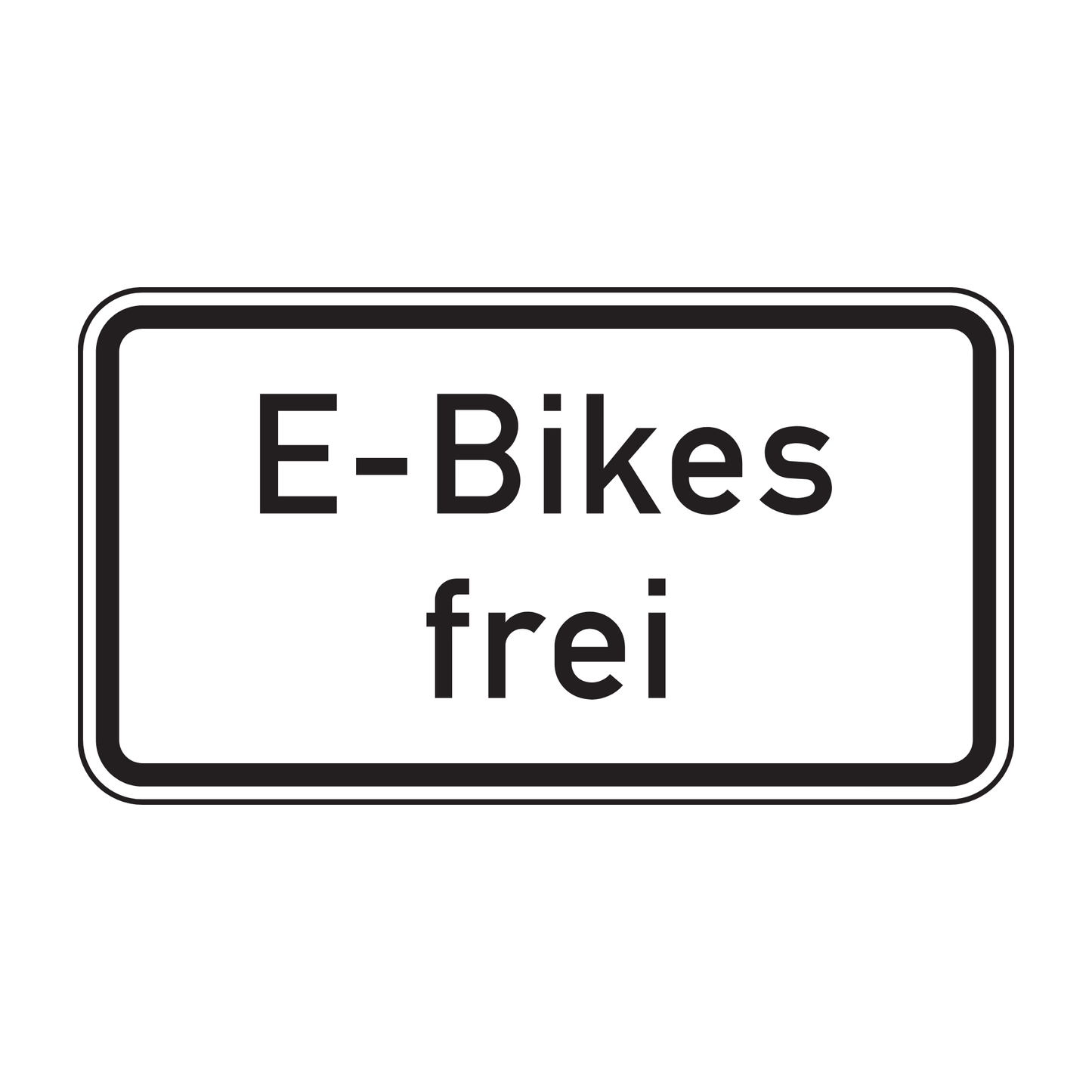 Verkehrszeichen "E-Bikes frei" – VZ 1026-63