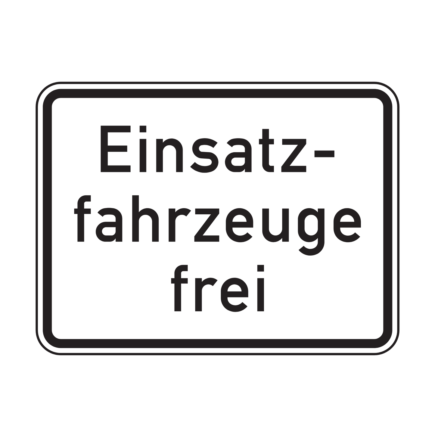 Verkehrszeichen "Einsatzfahrzeuge frei" – VZ 1026-33