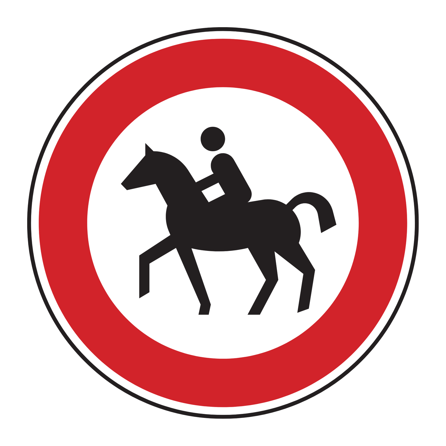 Verkehrszeichen "Verbot für Reiter" - VZ 257-51