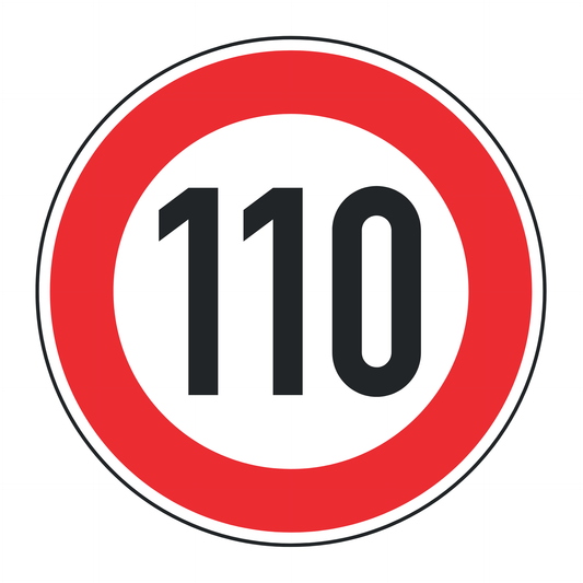 Verkehrszeichen "Zulässige Höchstgeschwindigkeit 110 km/h" - VZ 274-110