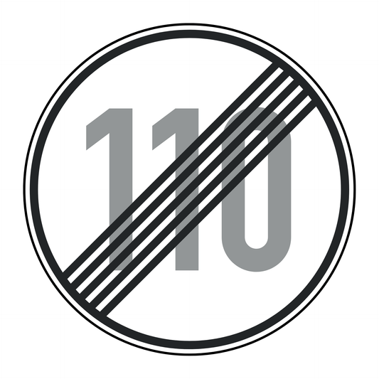 Verkehrszeichen "Ende der zulässigen Höchstgeschwindigkeit 110 km/h" - VZ 278-110
