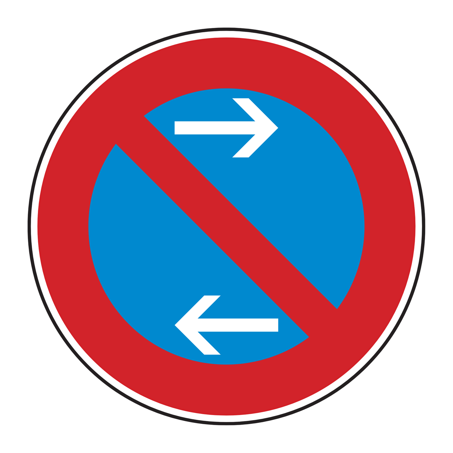 Verkehrszeichen "Eingeschränktes Haltverbot Mitte (Aufstellung rechts)" - VZ 286-30