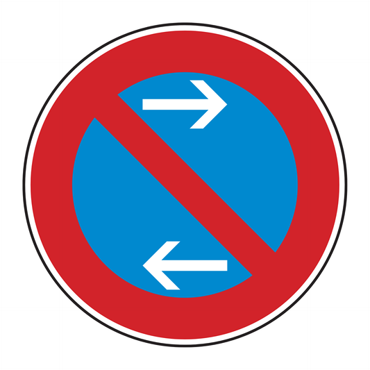 Verkehrszeichen "Eingeschränktes Haltverbot Mitte (Aufstellung links)" - VZ 286-30