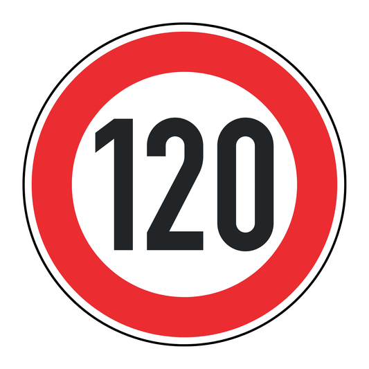Verkehrszeichen "Zulässige Höchstgeschwindigkeit 120 km/h" - VZ 274-120