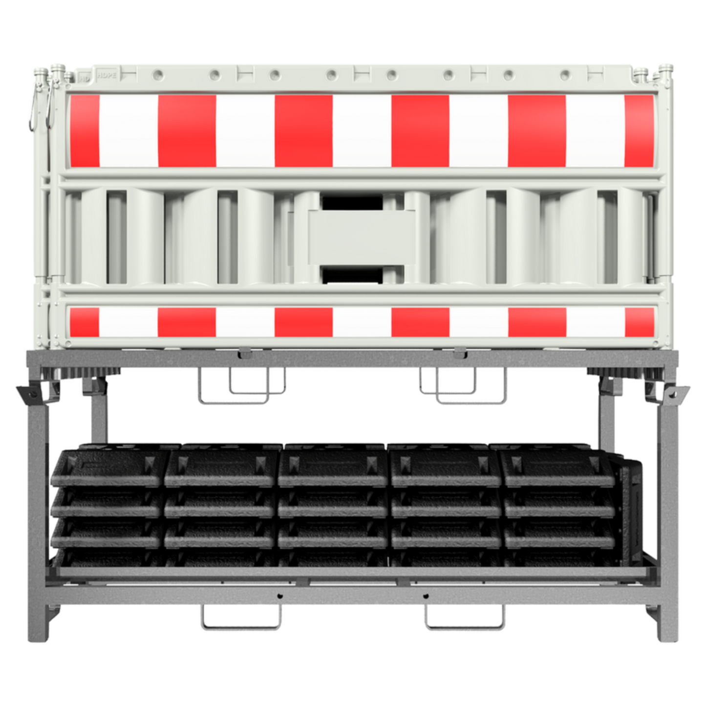 Lager- und Transporttraverse für 20 Absperrschrankengitter