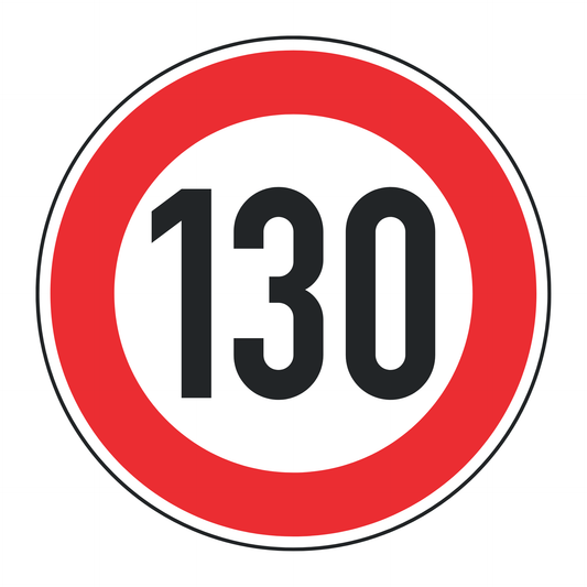 Verkehrszeichen "Zulässige Höchstgeschwindigkeit 130 km/h" - VZ 274-130