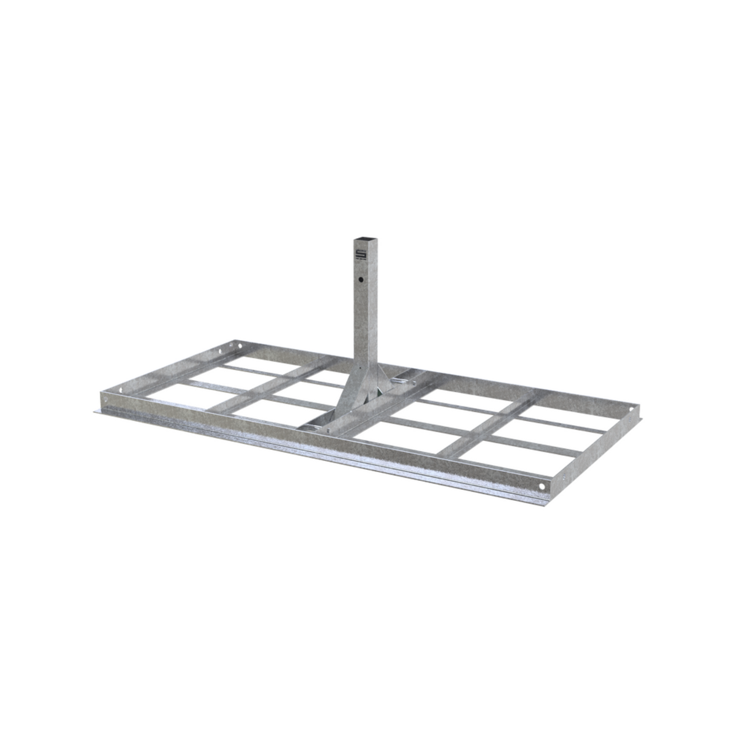 Schilderständer zur Aufnahme von 60 x 60 Schaftrohr Vorrichtung für 10 Fußplatten