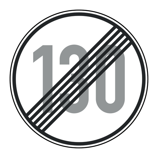 Verkehrszeichen "Ende der zulässigen Höchstgeschwindigkeit 130 km/h" - VZ 278-130