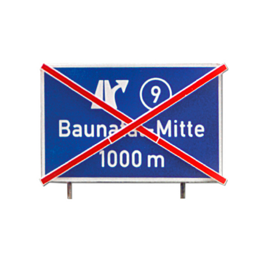 Mobile Auskreuzvorrichtung Typ 6 – für Großschilder und Überkopfwegweiser