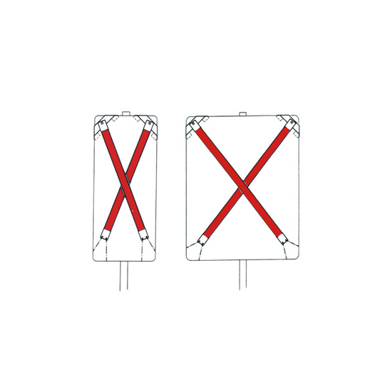 Mobile Auskreuzvorrichtung Typ 3 – für Verkehrszeichen nach VZ 500 und Wegweiser