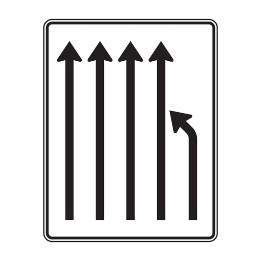 Verkehrszeichen "Zusammenführungstafel nach Zeichen 550-25" - VZ 550-25