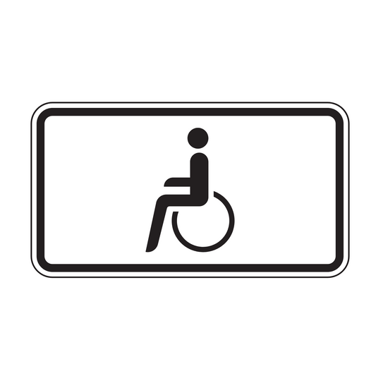 Verkehrszeichen "Nur Schwerbehinderte mit außergewöhnlicher Gehbehinderung und Blinde" – VZ 1044-10