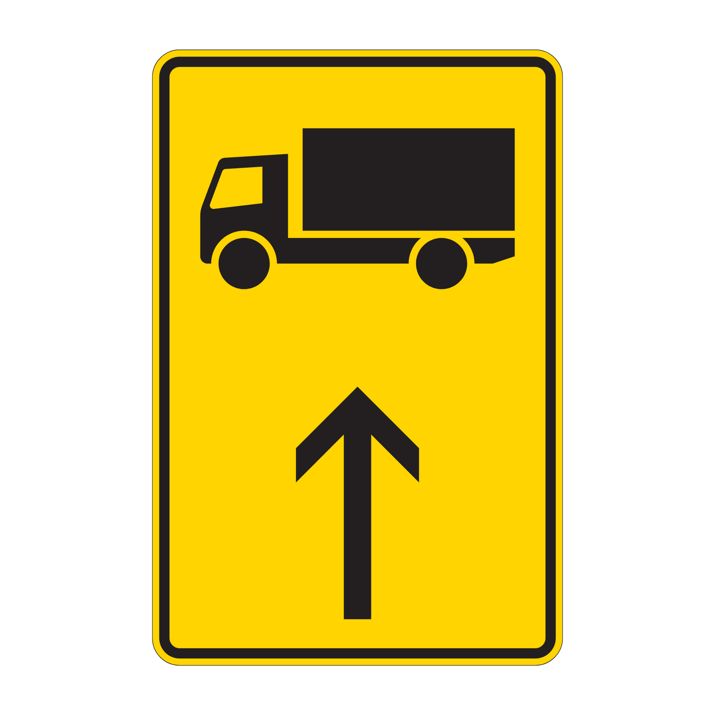 Verkehrszeichen „Wegweiser für Kfz mit einer zulässigen Gesamtmasse über 3,5t, geradeaus“ – VZ 422-30