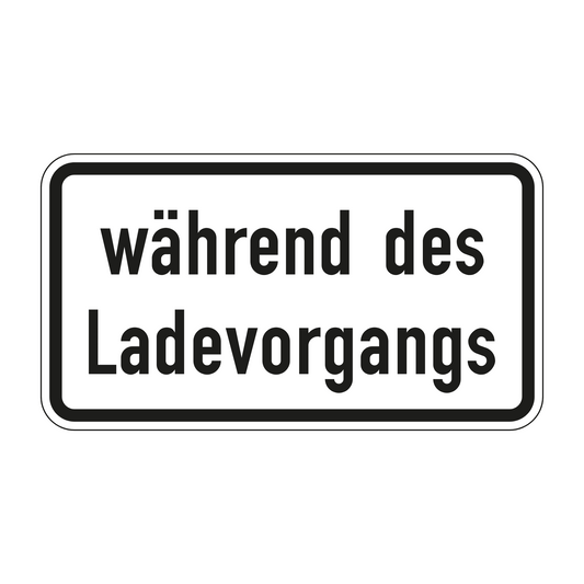Verkehrszeichen "während des Ladevorgangs" – VZ 1053-54