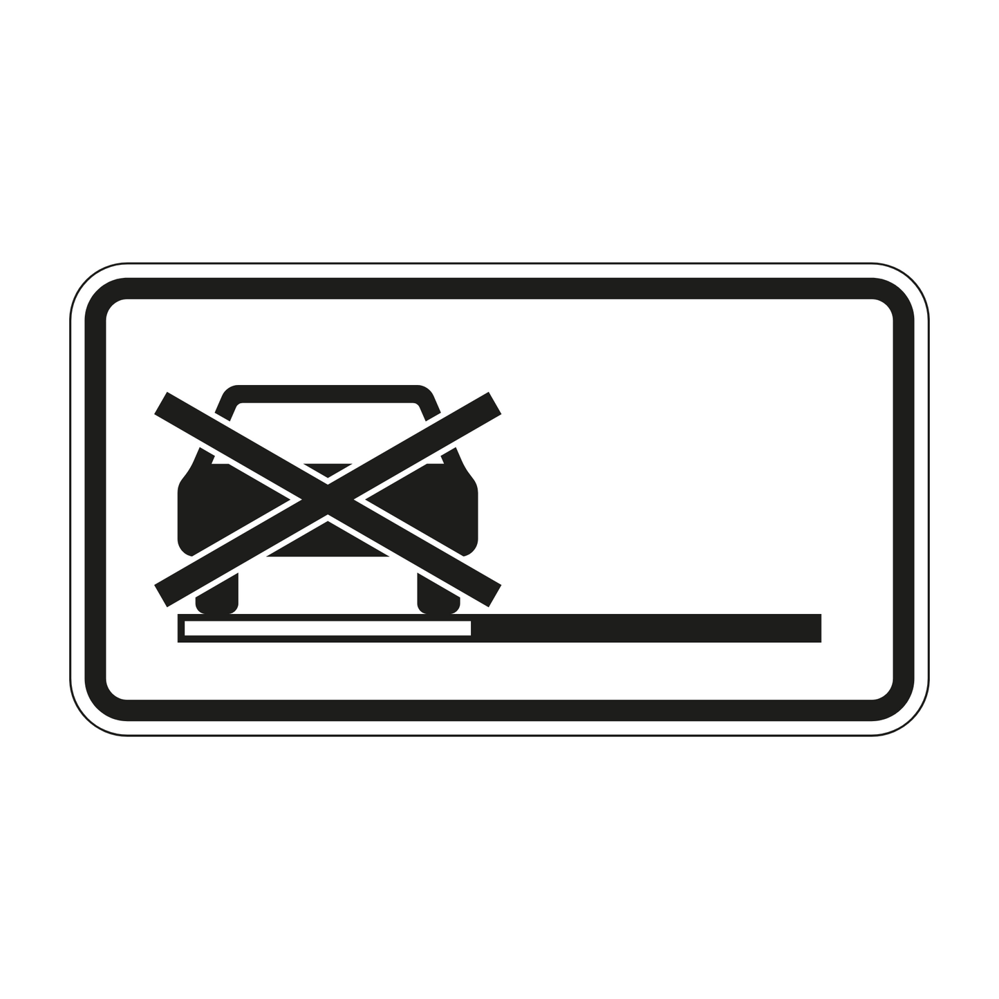 Verkehrszeichen "Haltverbot auch auf dem Seitenstreifen – links" – VZ 1060-34