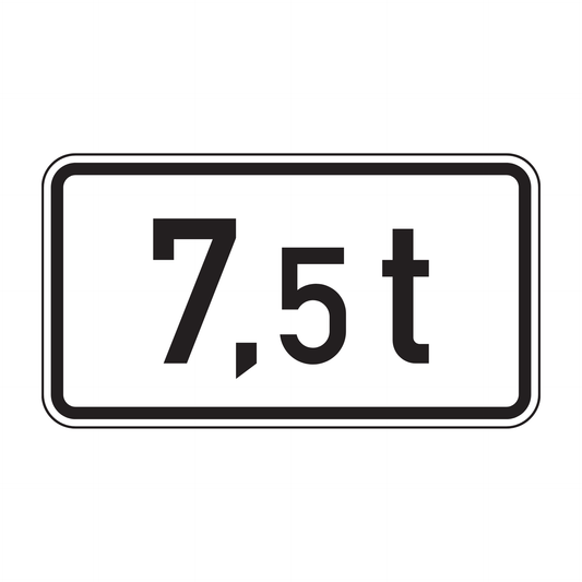 Verkehrszeichen "Massenangabe – 7,5t" – VZ 1053-33