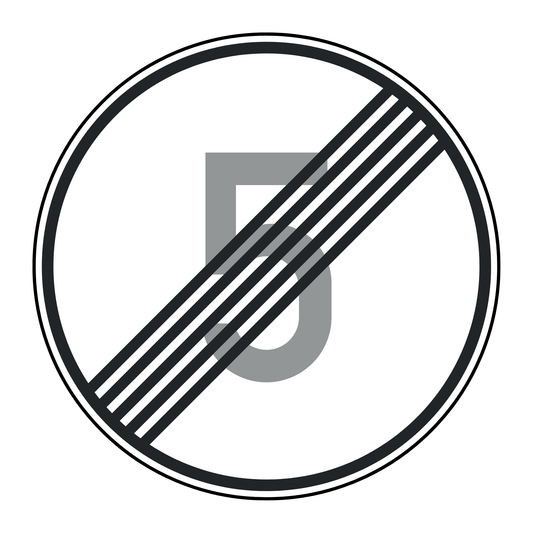 Verkehrszeichen "Ende der zulässigen Höchstgeschwindigkeit 5 km/h" - VZ 278-5