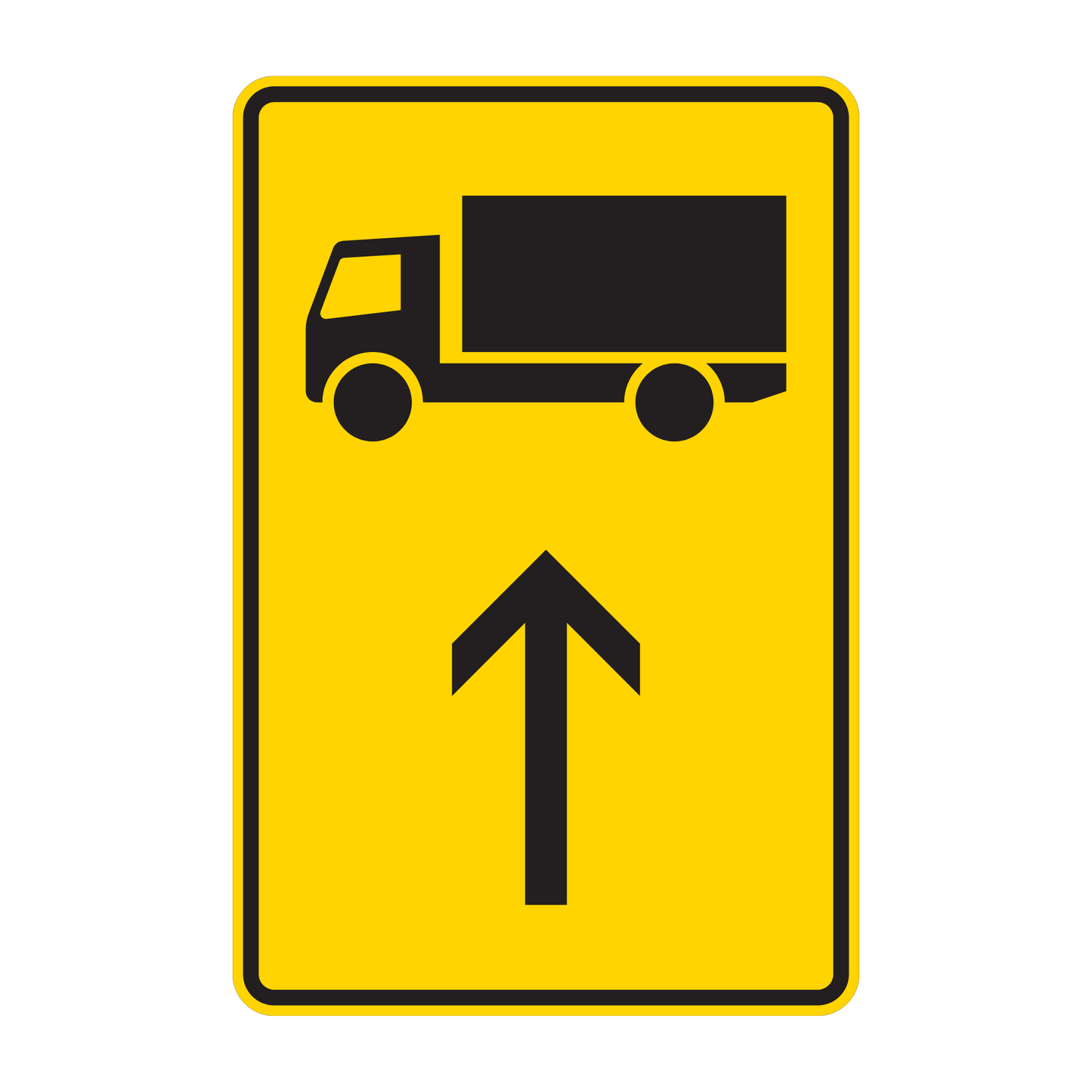 Verkehrszeichen „Wegweiser für Kfz mit einer zulässigen Gesamtmasse über 3,5t, geradeaus“ – VZ 422-30