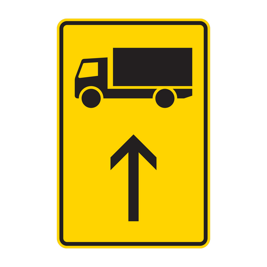 Verkehrszeichen „Wegweiser für Kfz mit einer zulässigen Gesamtmasse über 3,5t, geradeaus“ – VZ 422-30