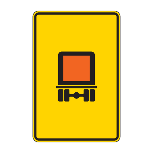 Verkehrszeichen „Vorwegweiser für kennzeichnungspflichtige Fahrzeuge mit gefährlichen Gütern, ohne Pfeilsymbol“ – VZ 442-51