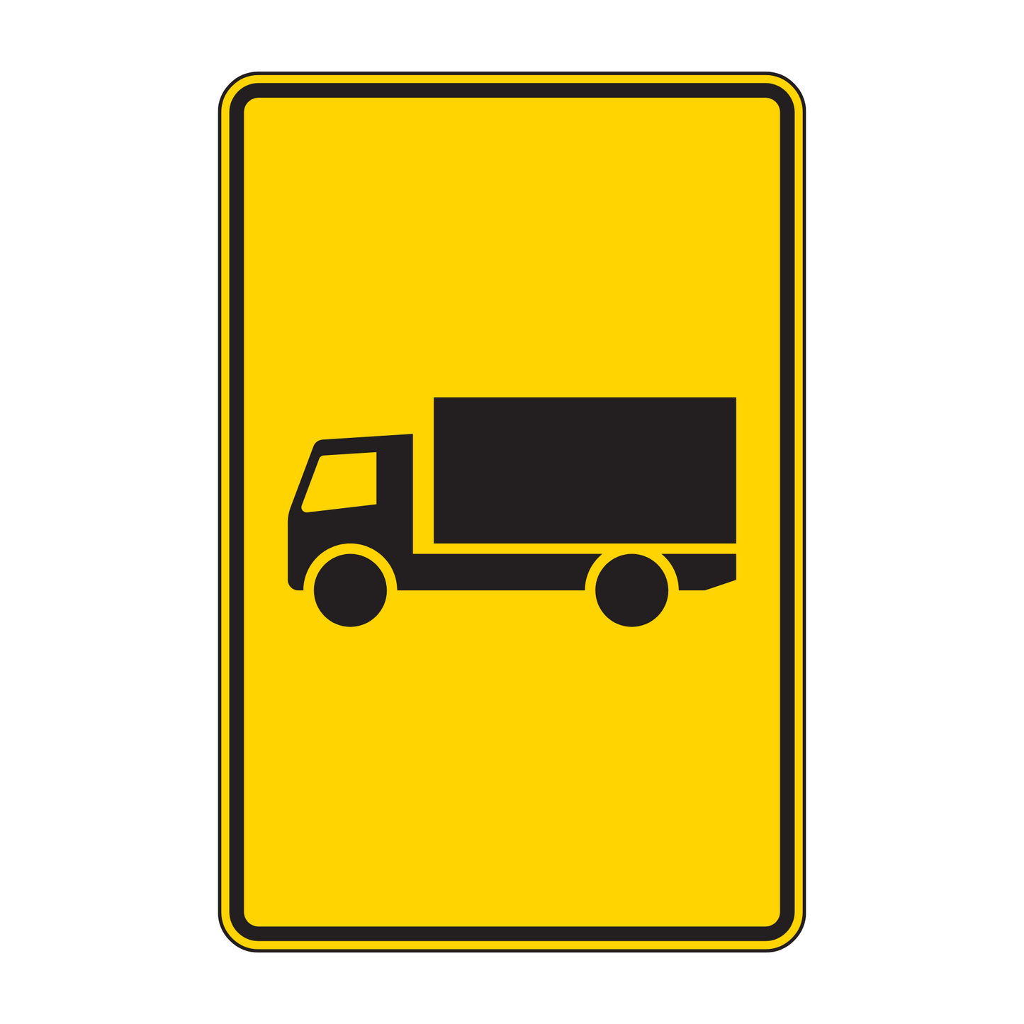 Verkehrszeichen „Vorwegweiser für Kfz mit einer zulässigen Gesamtmasse über 3,5t, ohne Pfeilsymbol“ – VZ 442-50