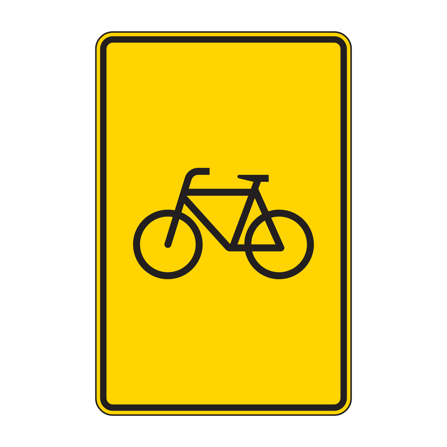 Verkehrszeichen „Vorwegweiser für Radverkehr, ohne Pfeilsymbol“ – VZ 442-53