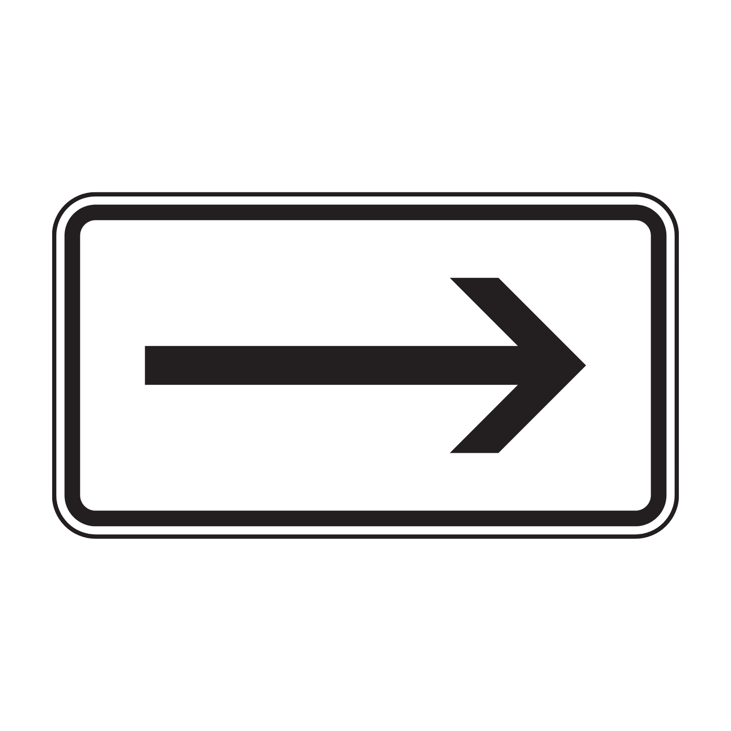 Verkehrszeichen "Richtungsangaben durch Pfeil, rechtsweisend" - VZ 1000-20