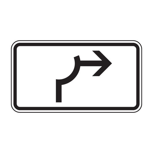 Verkehrszeichen "Umleitungsbeschilderung Viertelkreis" – VZ 1000-23