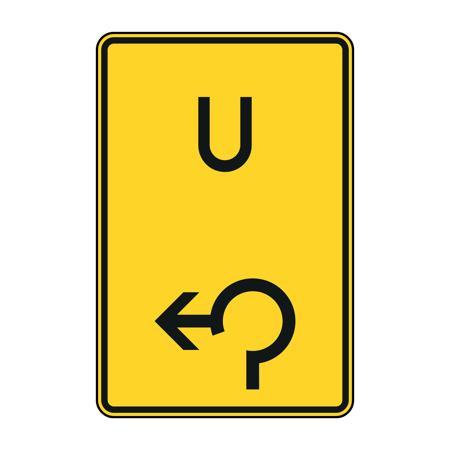 Verkehrszeichen „Ankündigung oder Fortsetzung der Umleitung, Kreisverkehr links“- VZ 455.1-13