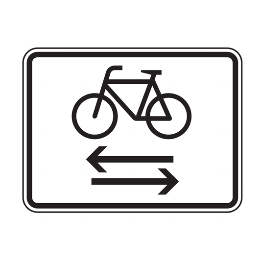 Verkehrszeichen "Radverkehr kreuzt von links und für rechts" – VZ 1000-32