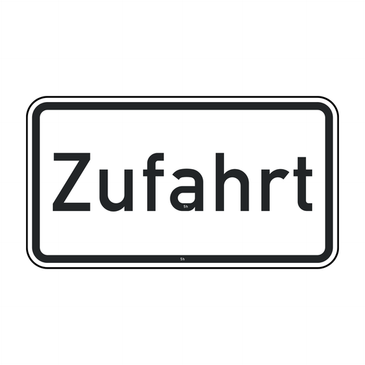 Verkehrszeichen "Zufahrt" – VZ 1007-62