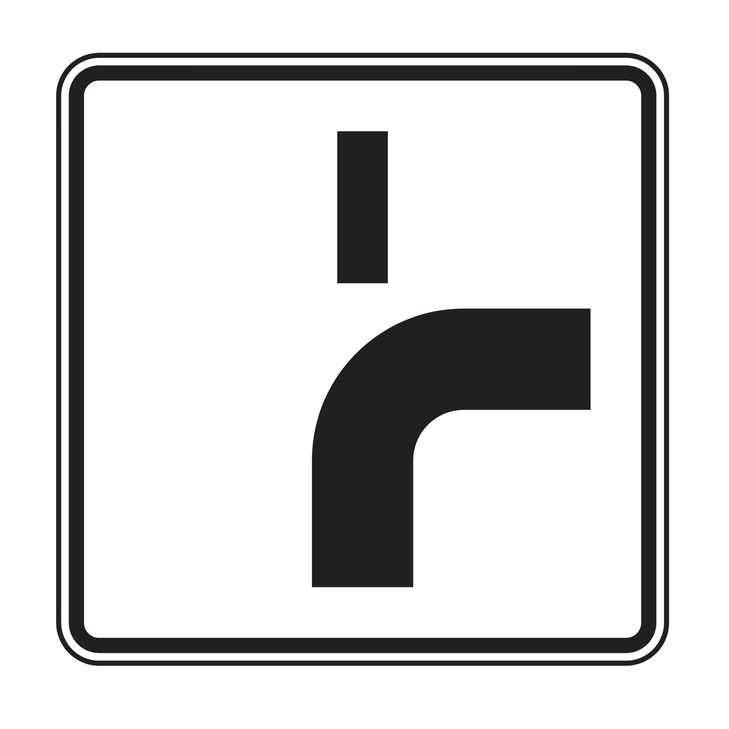 Verkehrszeichen "Verlauf der Vorfahrtsstraße" – VZ 1002-22