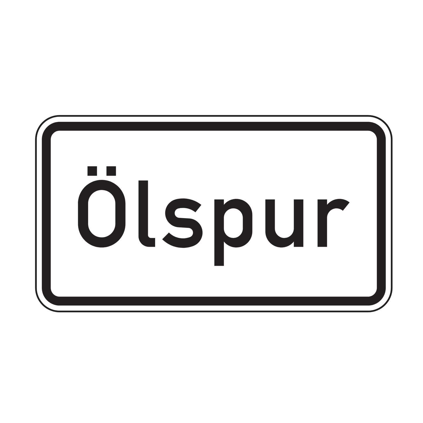 Verkehrszeichen "Ölspur" – VZ 1007-30