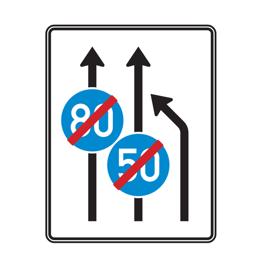 Verkehrszeichen "Einengungstafel mit Zeichen 279" - VZ 535-11