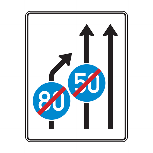 Verkehrszeichen "Einengungstafel mit Zeichen 279" - VZ 535-21