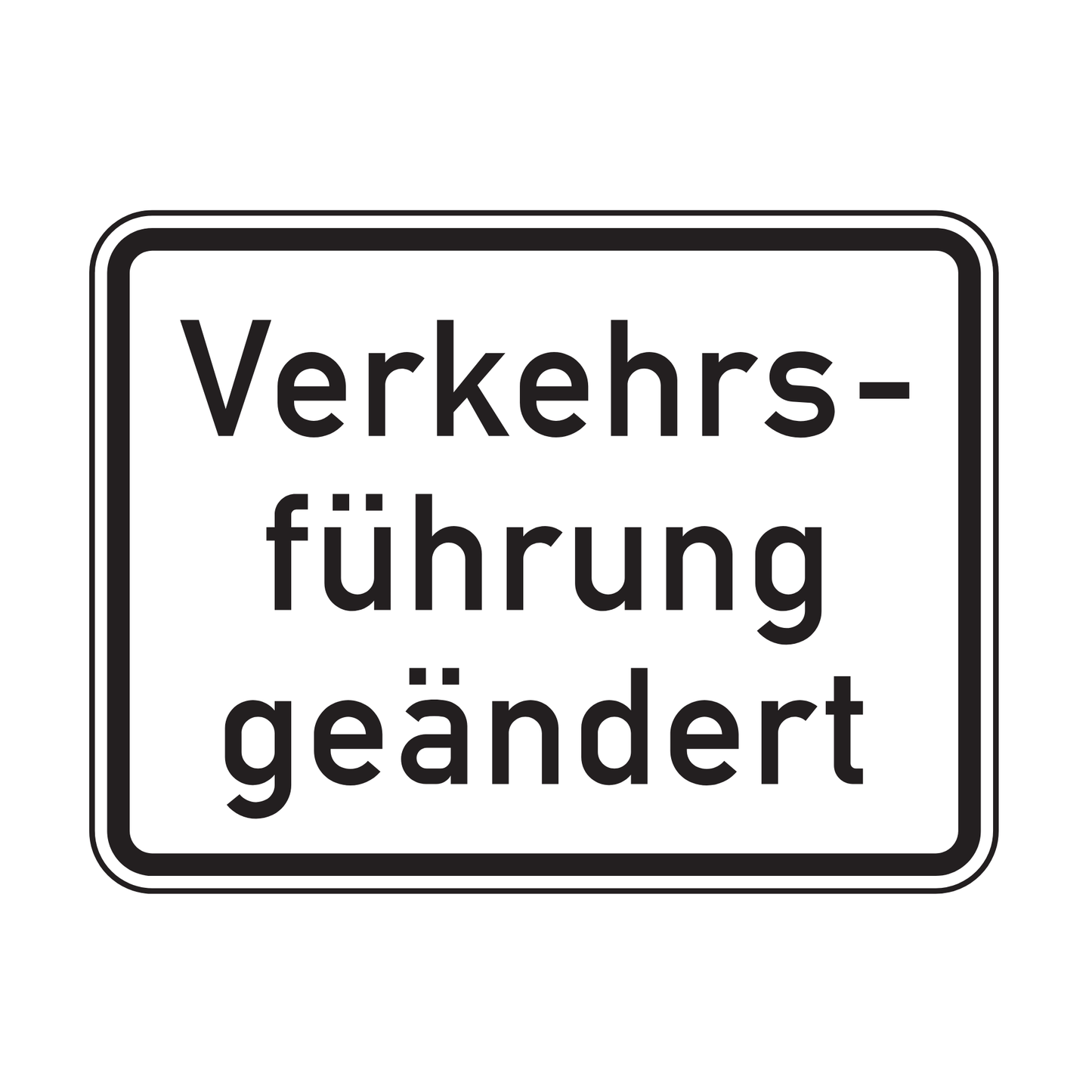 Verkehrszeichen "Verkehrsführung geändert" – VZ 1008-31