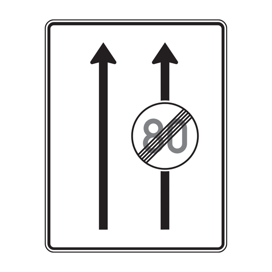 Verkehrszeichen "Fahrstreifentafel mit Zeichen 278" - VZ 537-30