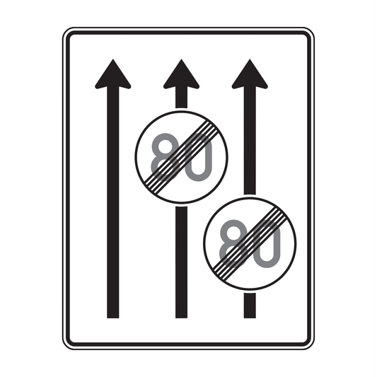 Verkehrszeichen "Fahrstreifentafel mit Zeichen 278" - VZ 537-31